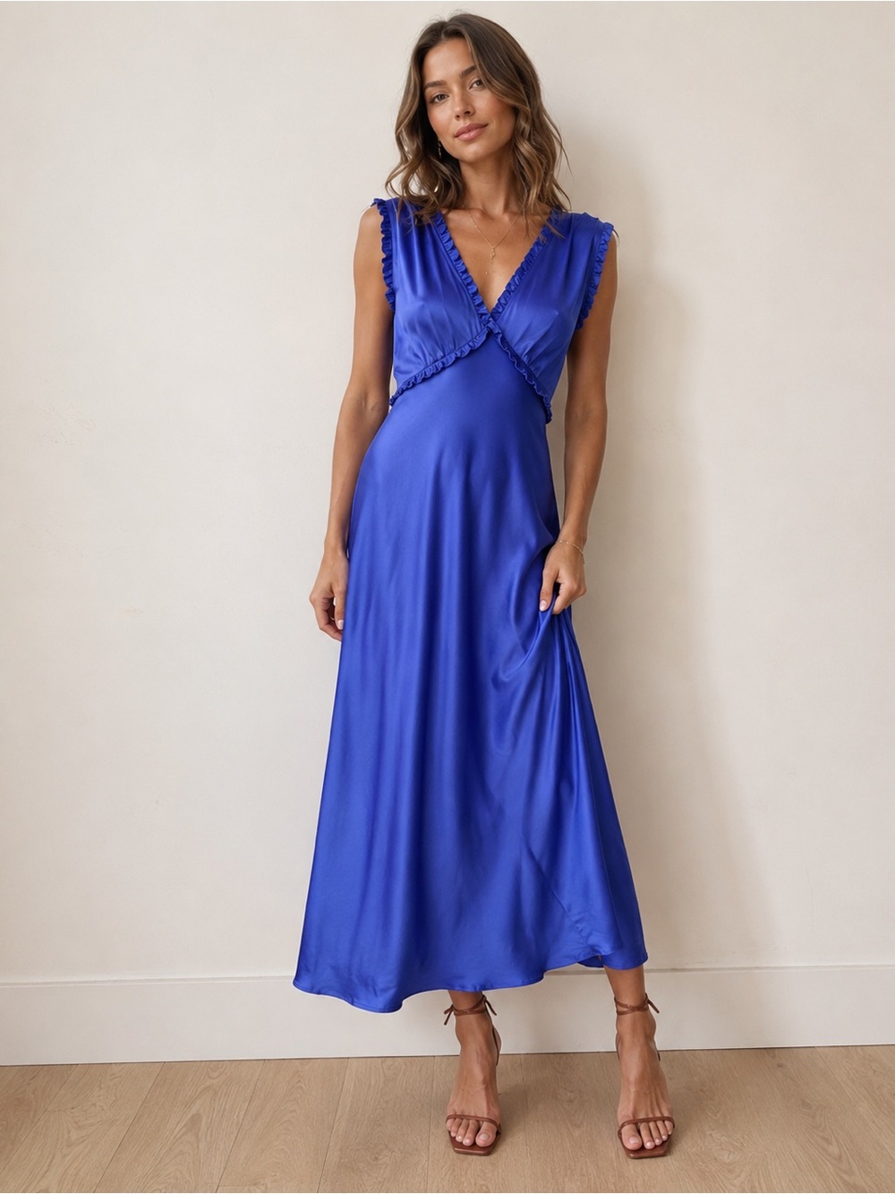 DÔEN Thalia Dress in Lapis – 92% Silk